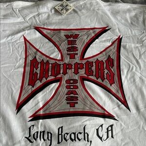 West Coast Choppers White Short-Sleeve Graphic Tee retro vintage size 2x